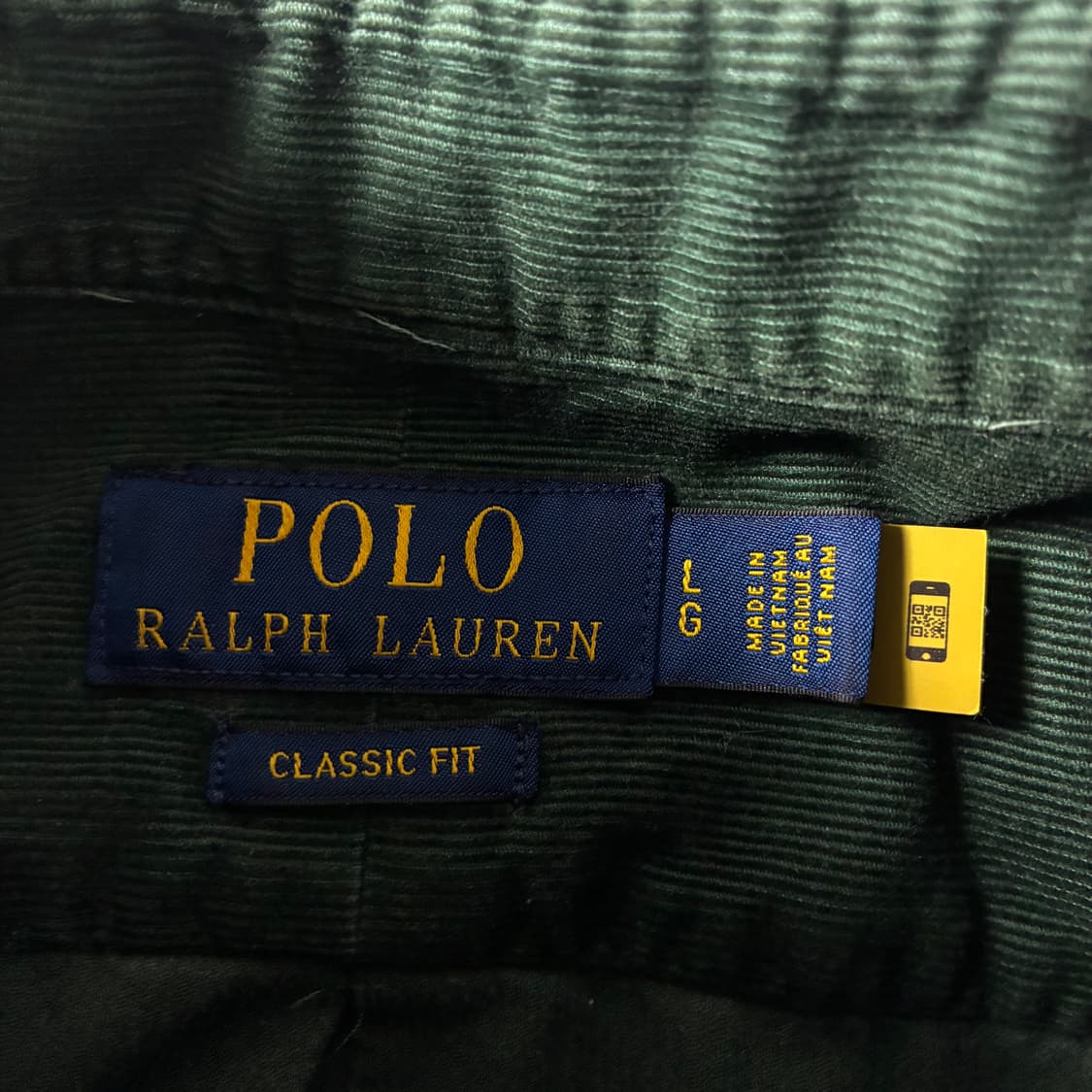 Polo  폴로 랄프로렌 신형 자수 코튼 그린 코듀로이 셔츠   상품이미지4