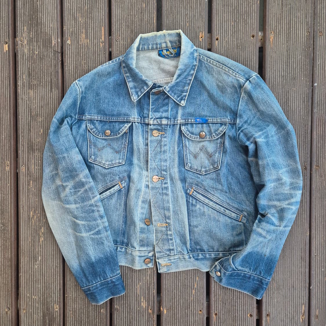 70's Wrangler 랭글러 124mj 데님자켓 hard aging  상품이미지1