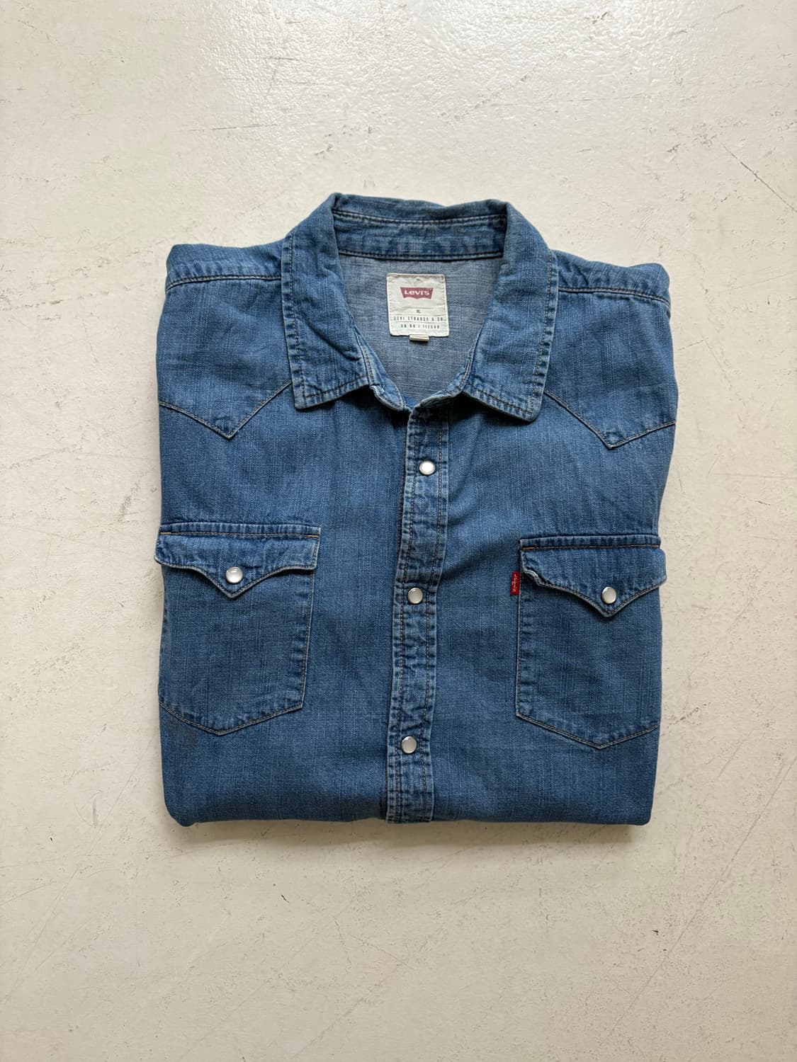 Levis’s Blue Denim Western Shirt. 상품이미지9