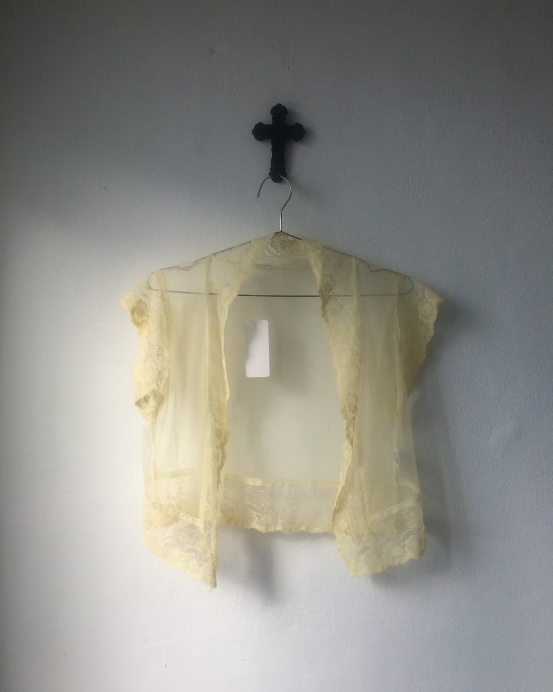 lace trimming see through open cardigan 상품이미지2
