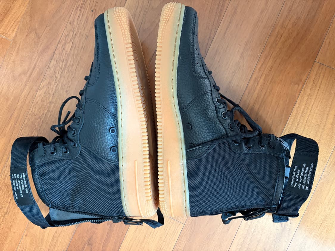 나이키 SF 에어포스1 미드 블랙 (265사이즈) 상품이미지6