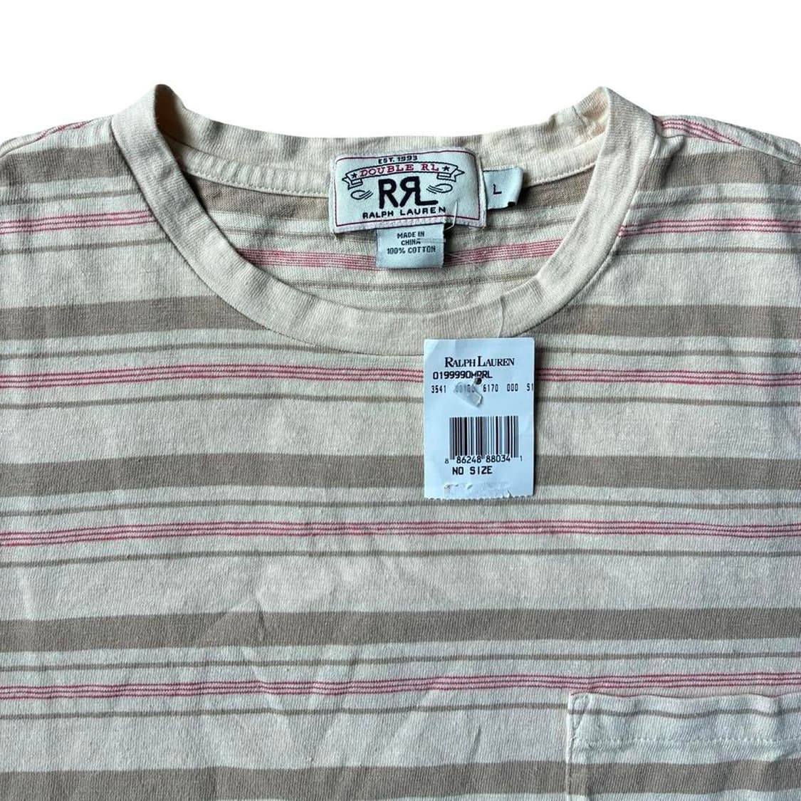 RRL 더블알엘 멀티 스트라이프 자카드 포켓 티셔츠 상품이미지3