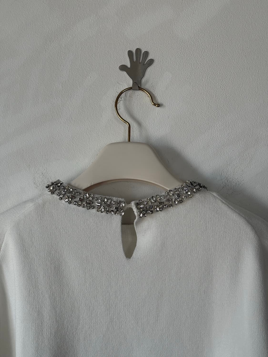 ZARA 자라 큐빅장식 반팔 니트 M 상품이미지6