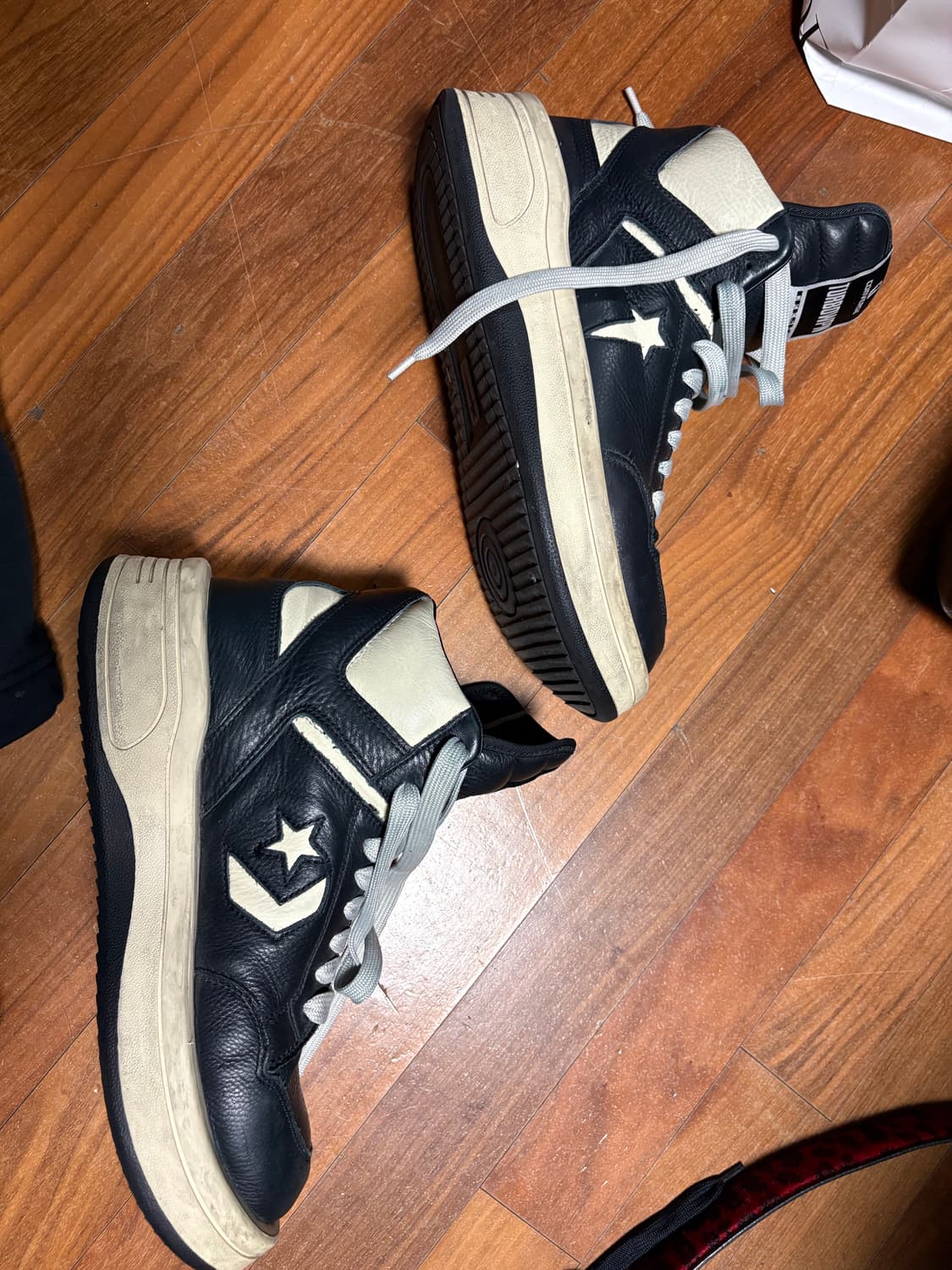 릭오웬스 다크쉐도우 컨버스 터보웨폰 블랙 크림 280 상품이미지3