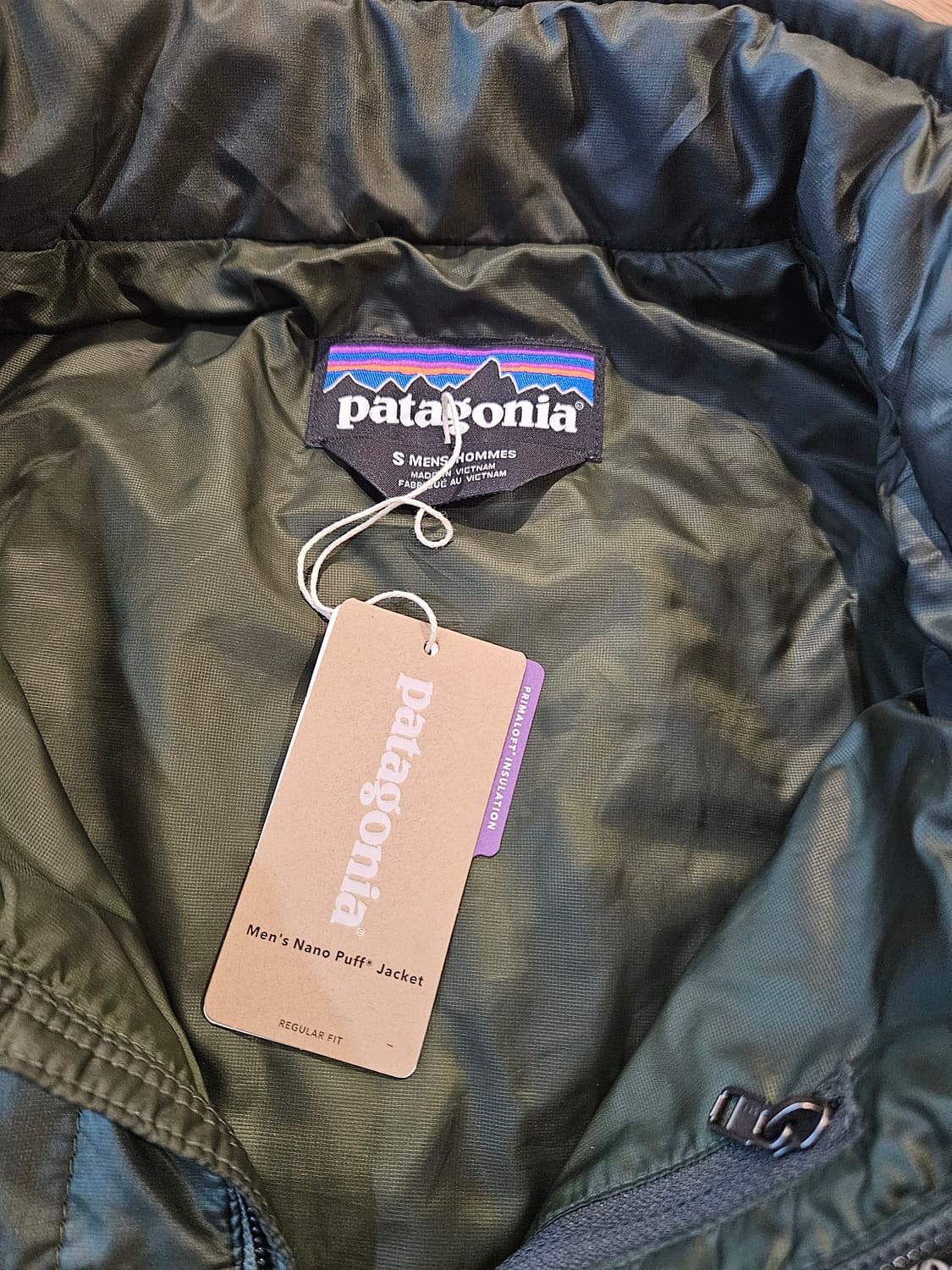 파타고니아 나노퍼프 카키 새상품 95-100 경량 패딩 등산 클라이밍 아 상품이미지4