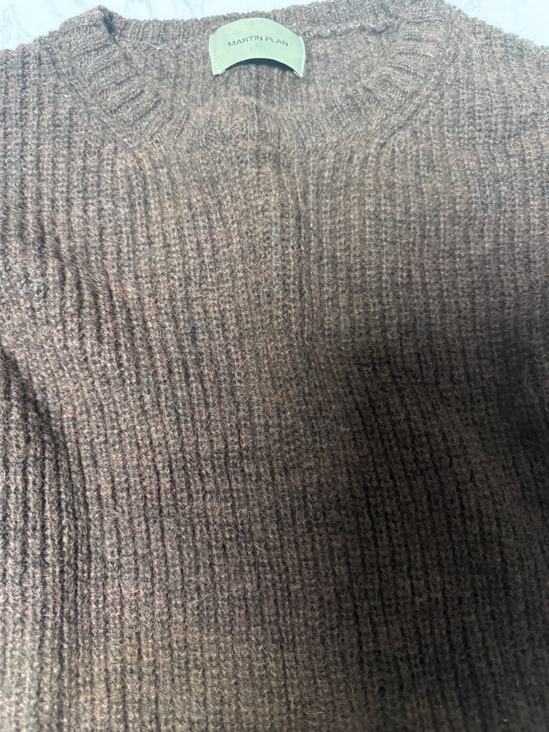 마틴플랜 Hera Patch Knit - ORANGE BROWN 상품이미지1