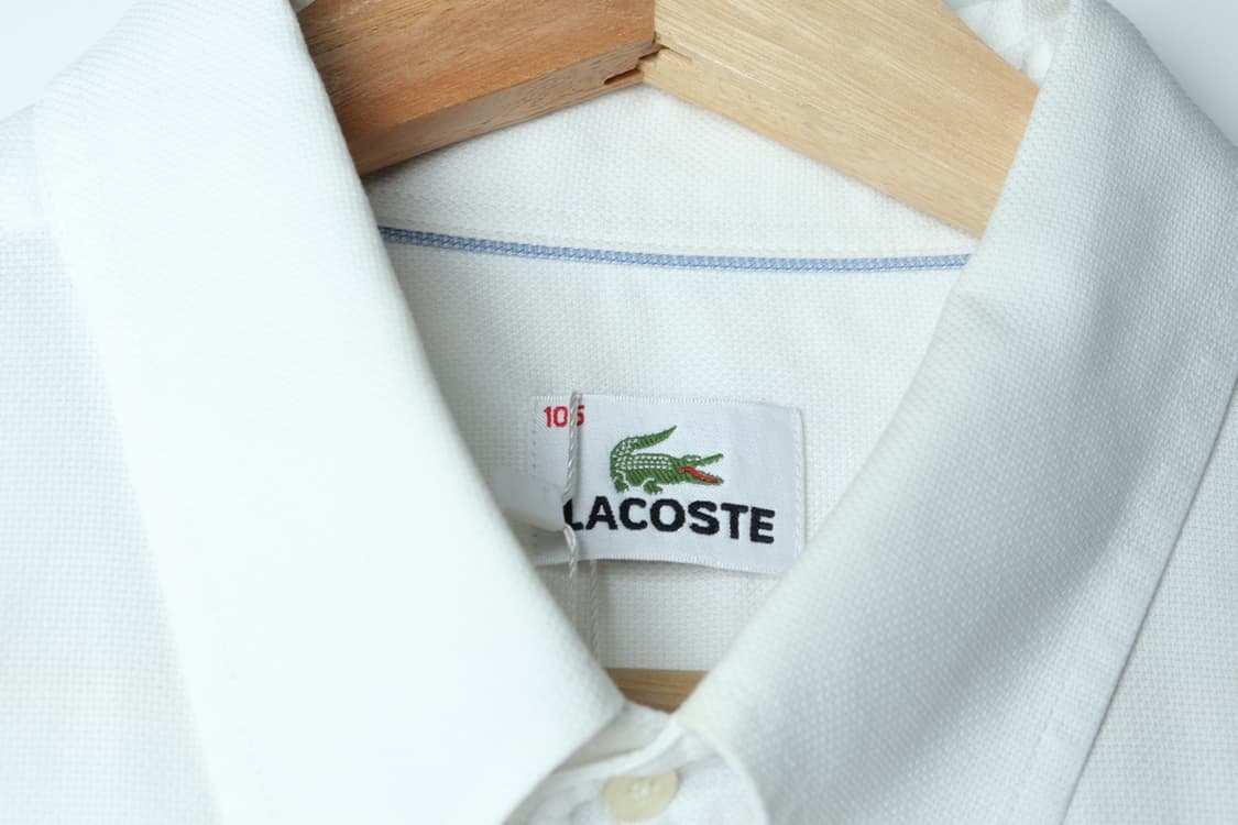 (XL-2XL) 라코스테 셔츠 남방 무지 화이트 흰색 원포켓-H31302 상품이미지6