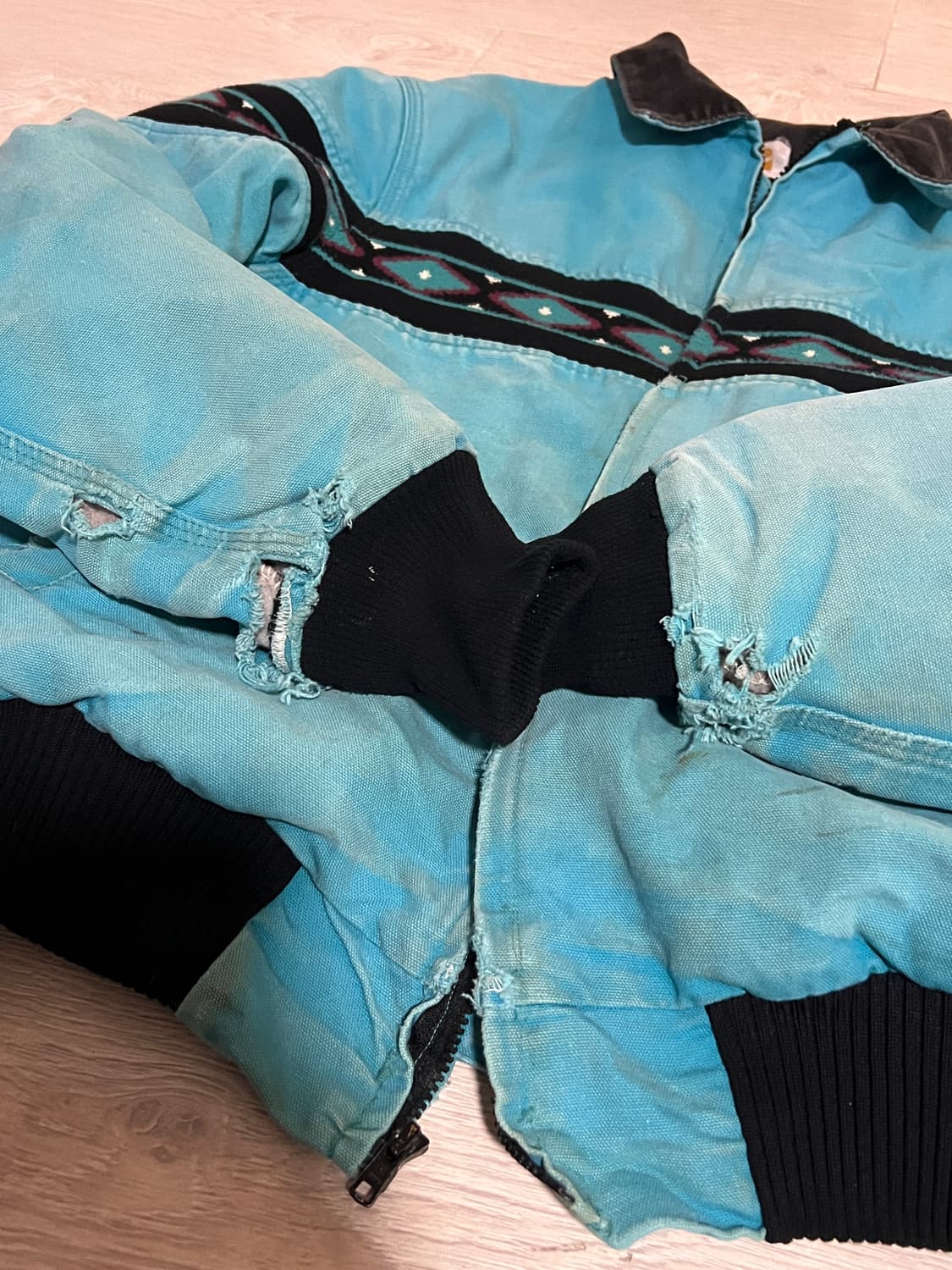 90s 칼하트 아즈텍 JQ441 터콰이즈 105 상품이미지5