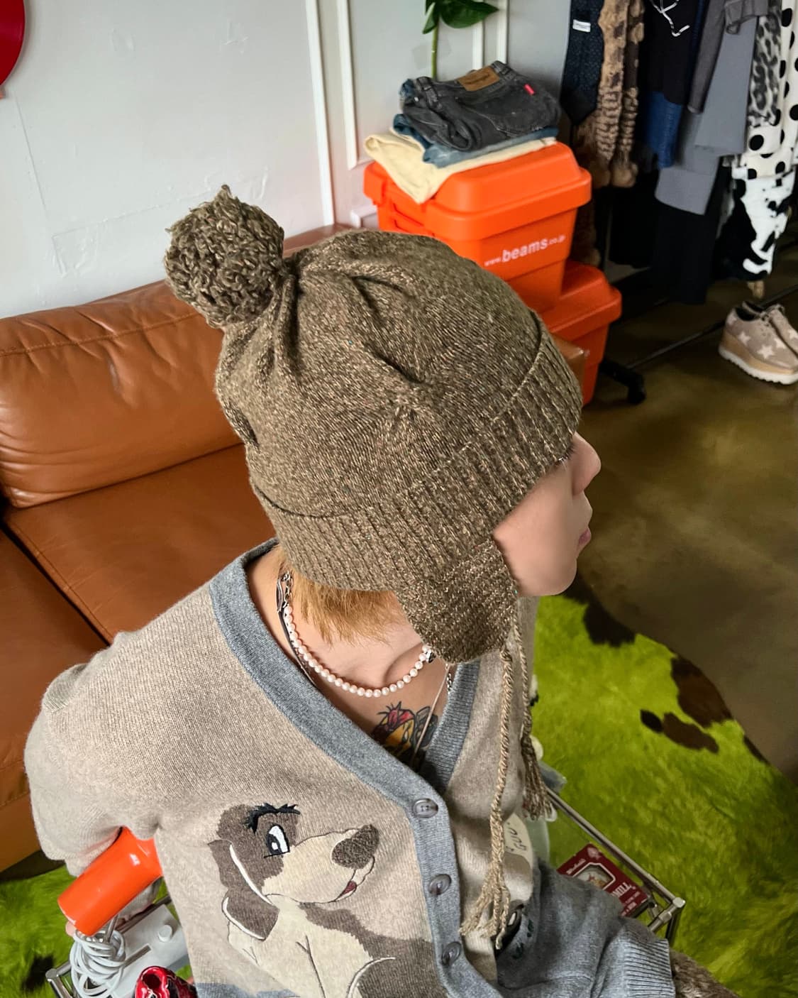 Ray Cassin レイカズン Ear-Muff Wool Beanie 상품이미지2