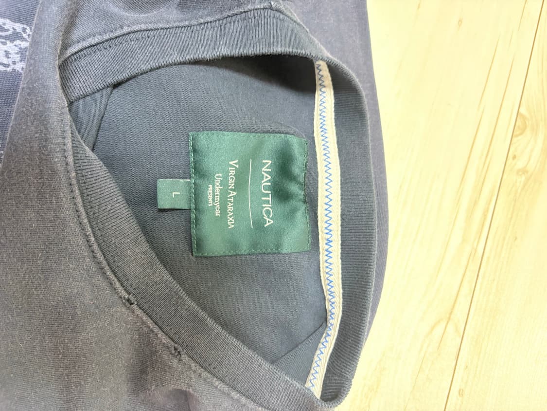 노티카x언더마이카 레터링 티셔츠 네이비 L 상품이미지5