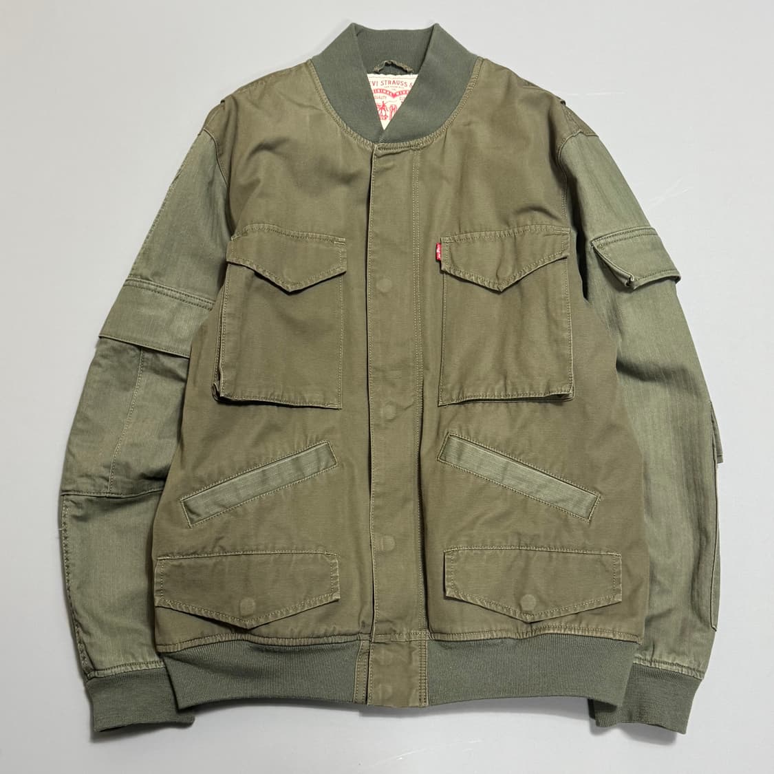 리바이스 브라운 올리브컬러 도킹 패치 워크 코튼 밀리터리 플라이트 자켓 상품이미지7