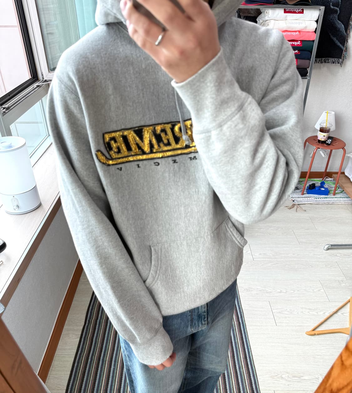 슈프림 스팽글 후드티 상품이미지1