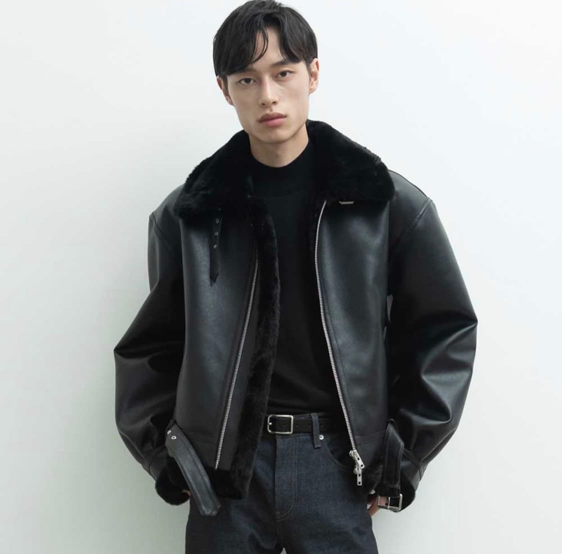 론트 무스탕 L사이즈 상품이미지1