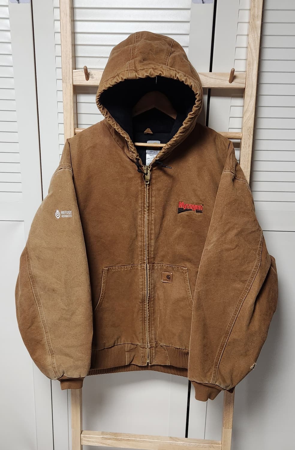 칼하트 J130 BRN 엑티브 후드 자켓 된장 상품이미지1