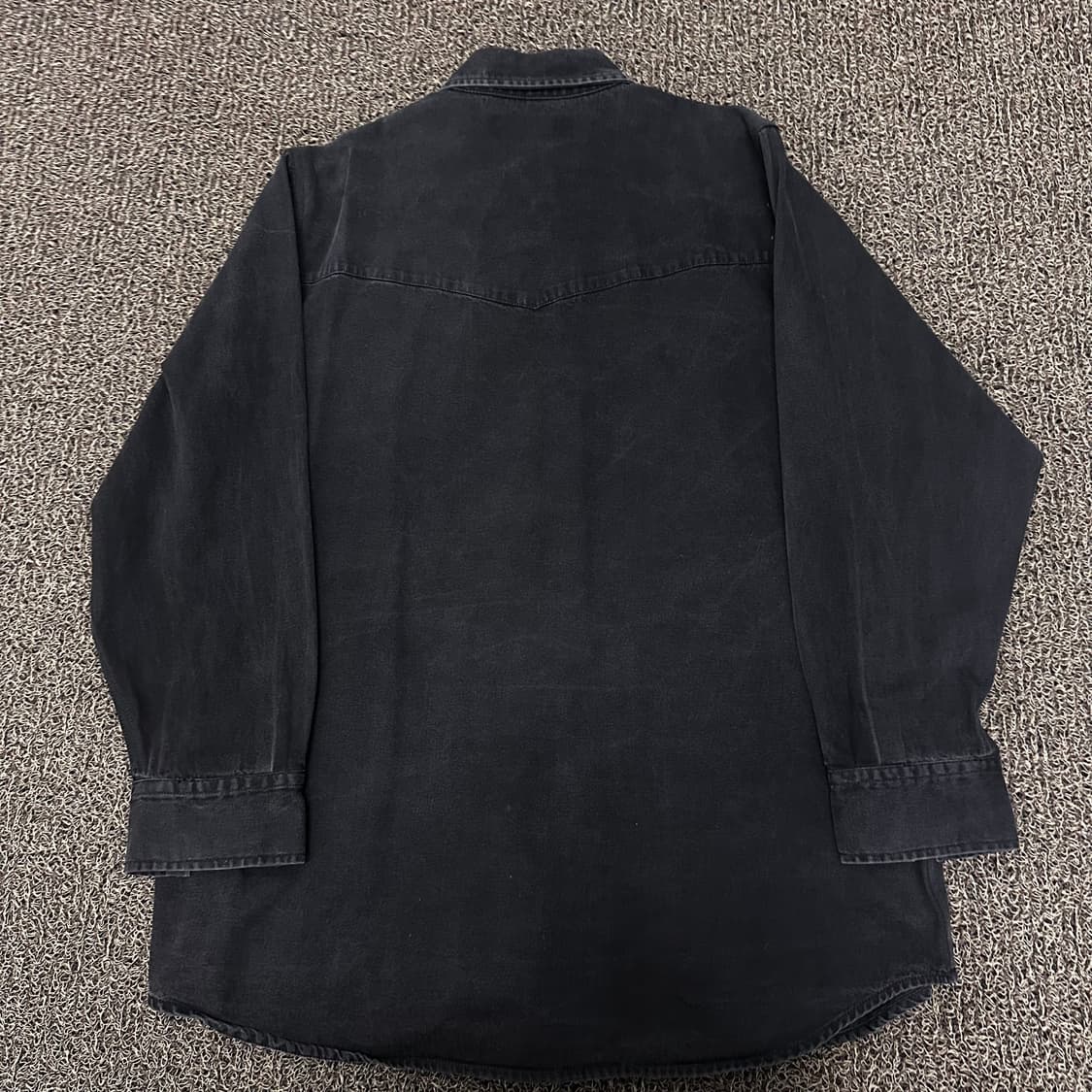 LEE 리 웨스턴 데님 흑청 셔츠 블랙 2XL 상품이미지4