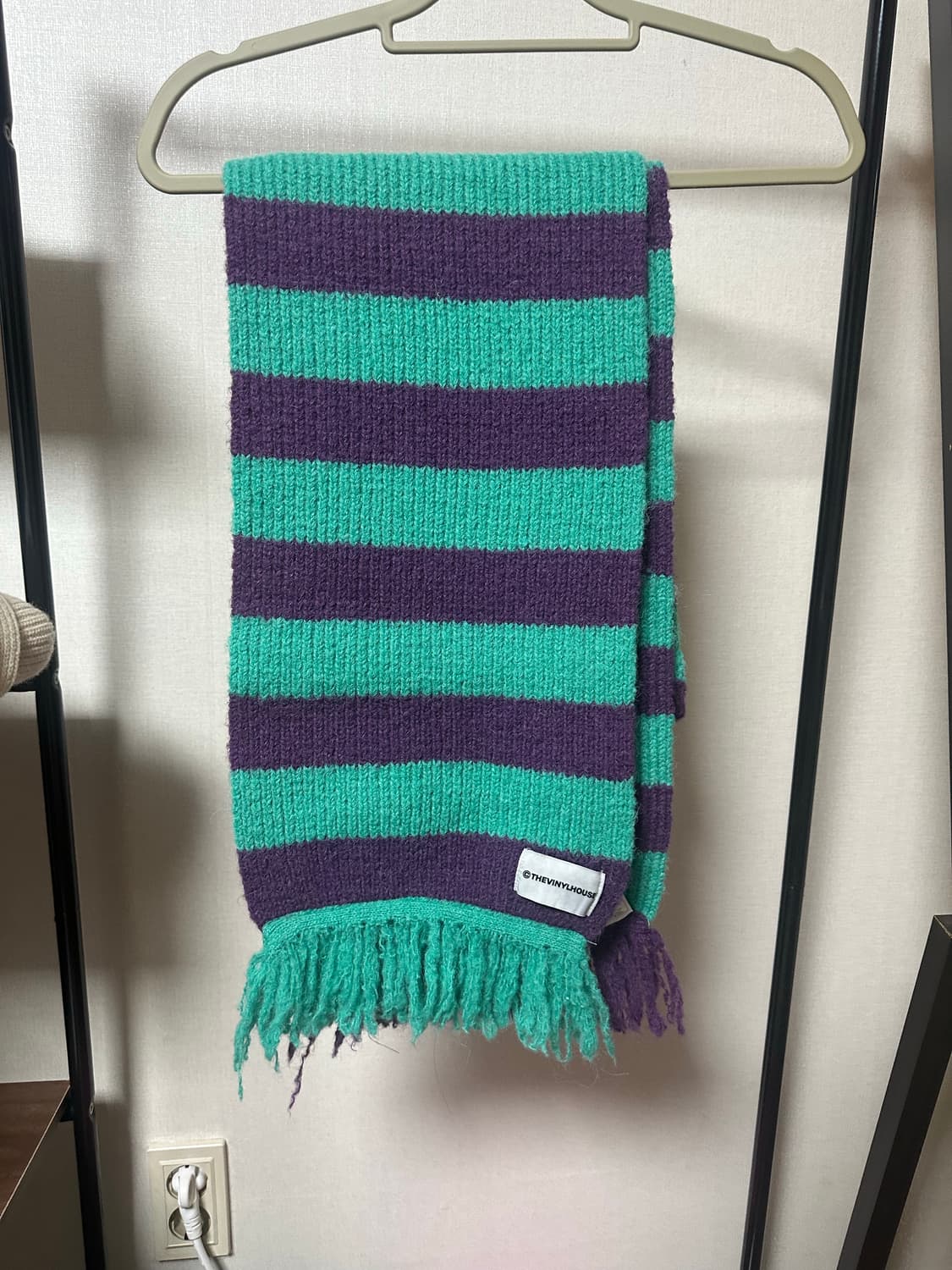 더바이닐하우스 모헤어 스트라이프 스카프 그린 상품이미지3