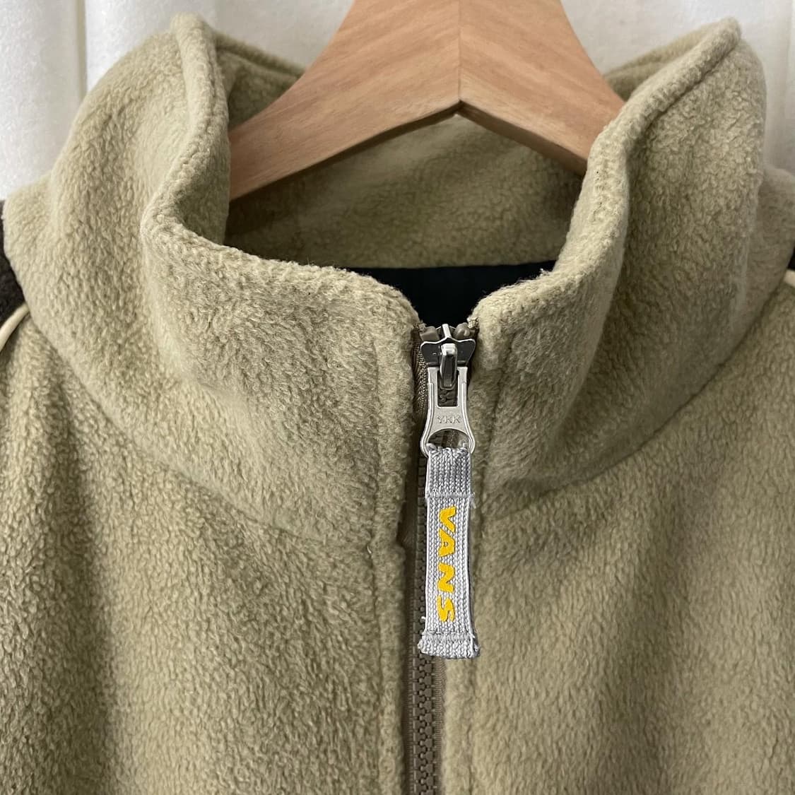 반스 베이지 브라운 배색 후리스 상품이미지4