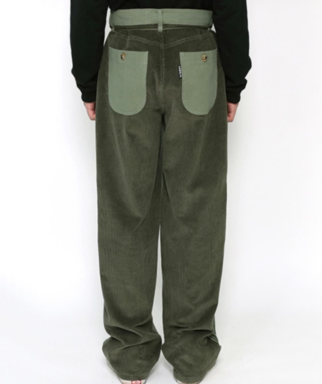 아조바이아조 TRI 믹스드 코듀로이 팬츠 카키 그린 L 상품이미지5