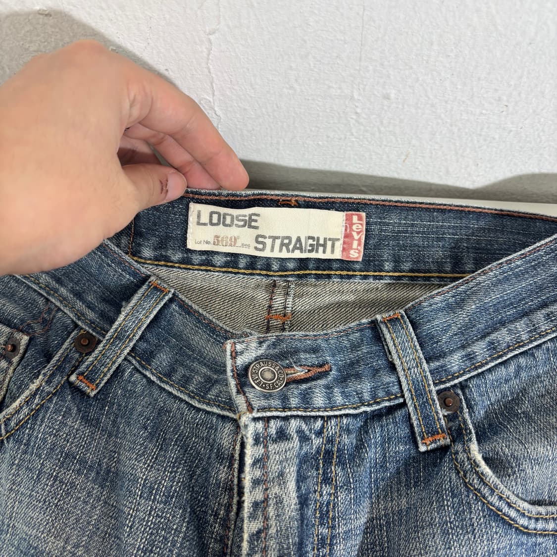 M 리바이스569 워시드 루즈스트레이트핏 데님팬츠 상품이미지4