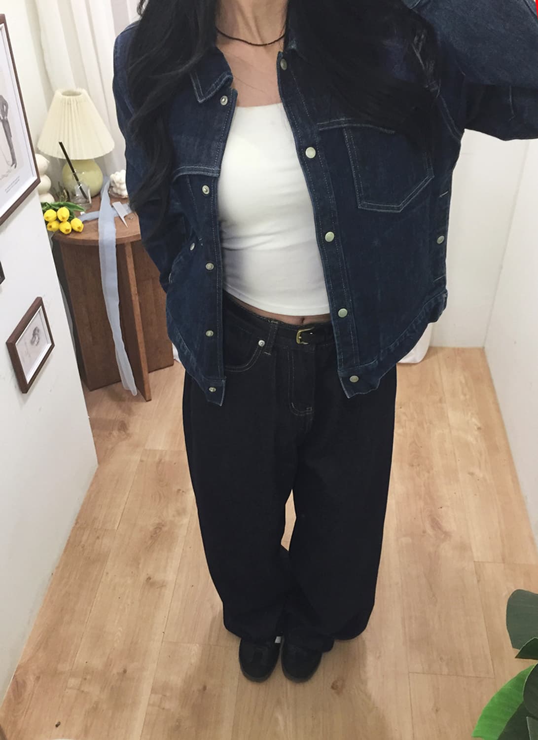 여성 폴로 크롭 데님자켓 95 상품이미지3