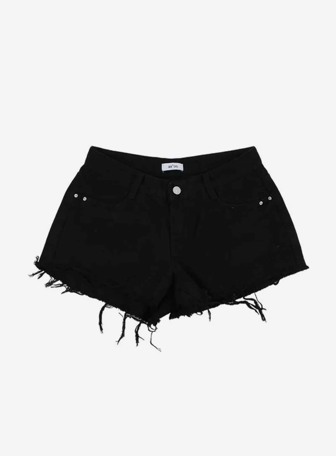 애즈온 솔리드 팬츠 SOLID BLACK SHORT PANTS 상품이미지1