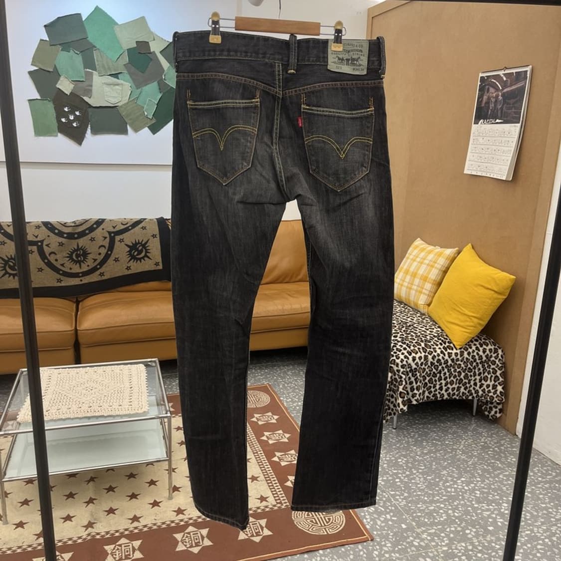 리바이스 523 빈티지 모던 캐주얼 워싱 데님팬츠 34인치 C09807 상품이미지4