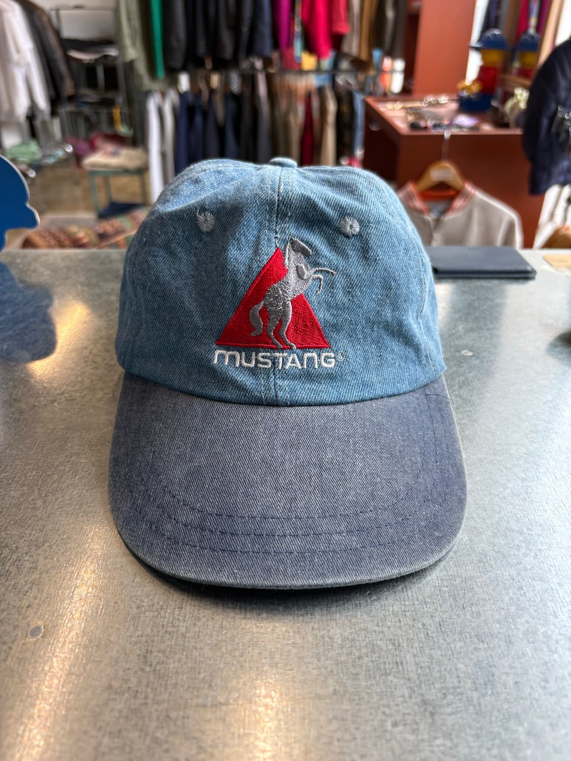 머스탱 자수 데님 빈티지 캡 상품이미지1