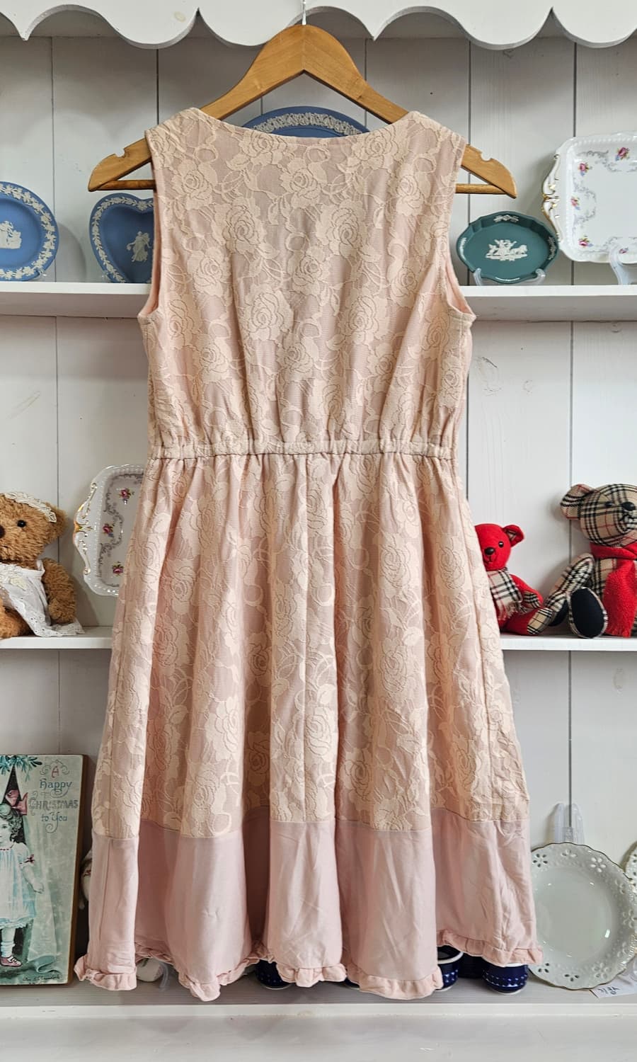 엑시즈팜(Axes Femme) 로즈 레이스 슬리브리스 원피스 상품이미지7