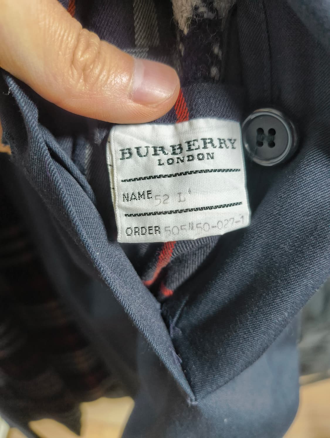 버버리 트렌치코트 네이비 52L 상품이미지8