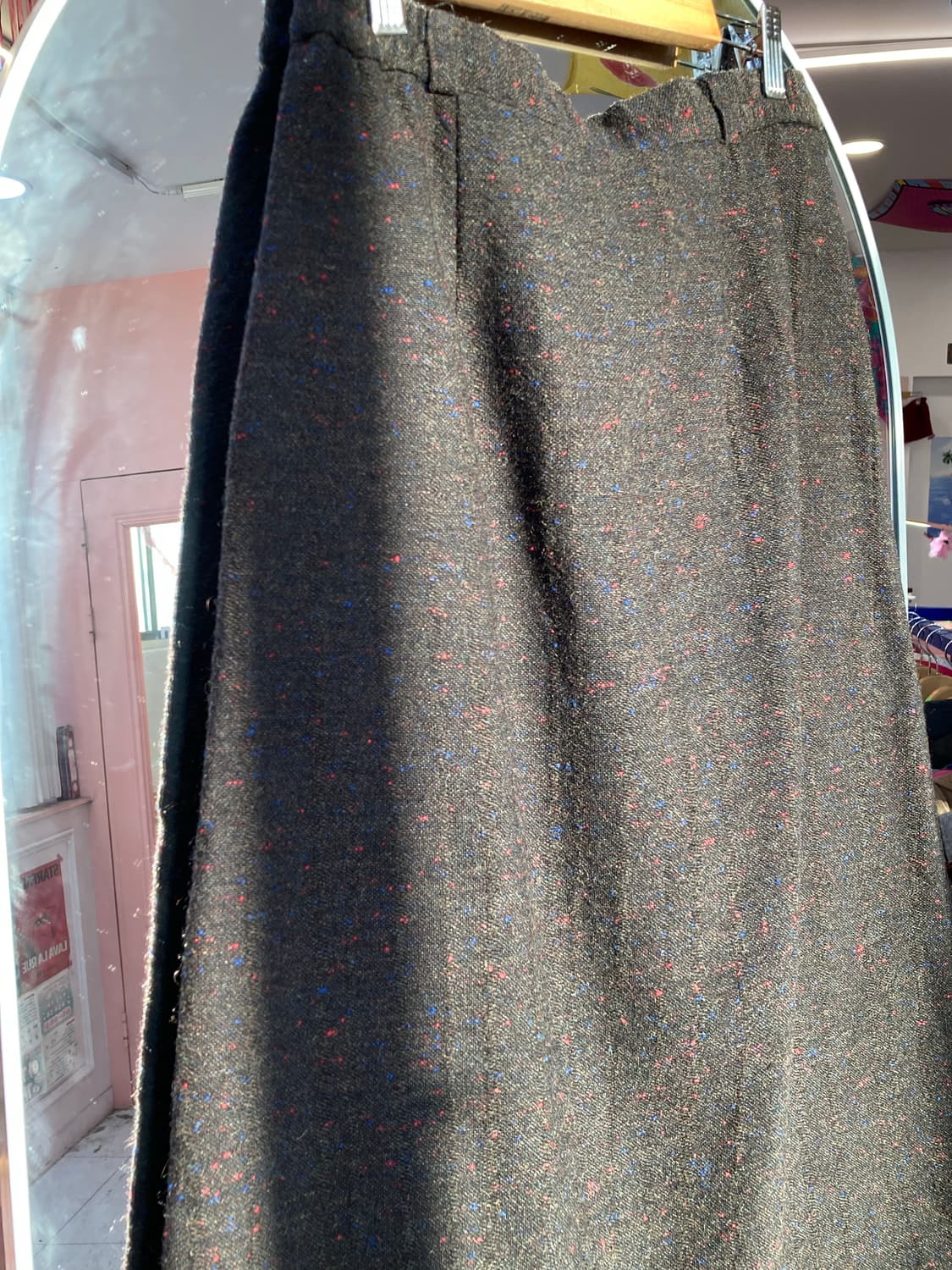 빈티지 울 보카시 브라운 롱스커트 상품이미지3