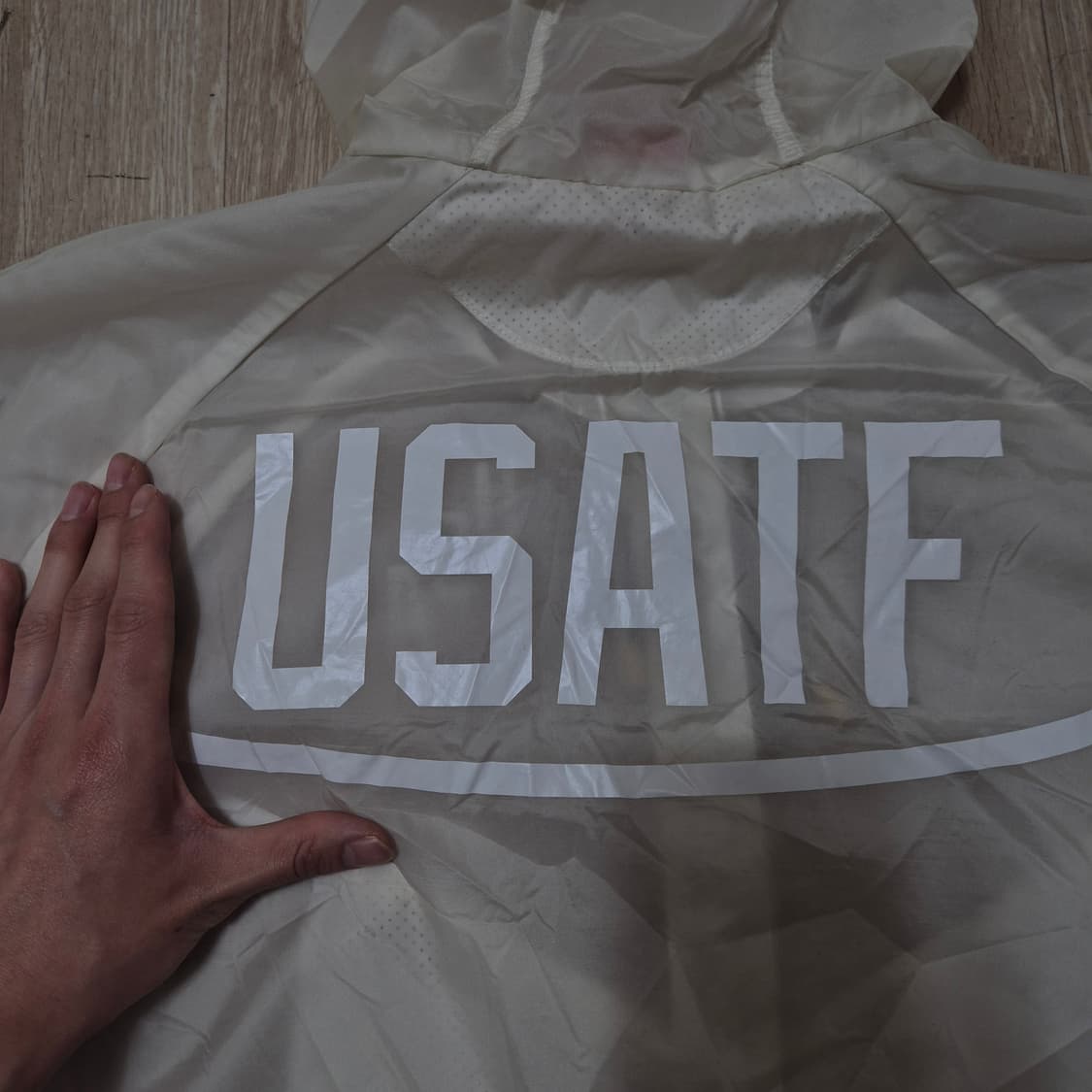 나이키 USATF 윈드러너 화이트 후드 바람막이 자켓 L(100) 상품이미지8