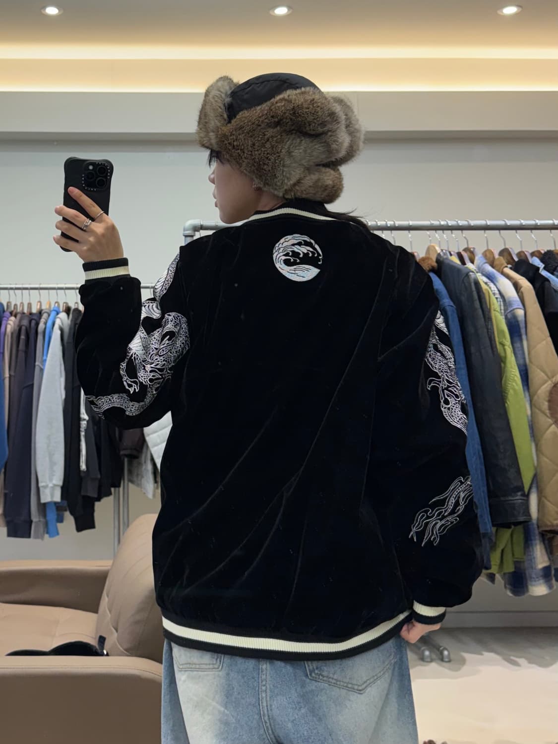 일본판 자수 리버시블 스카쟌 상품이미지8