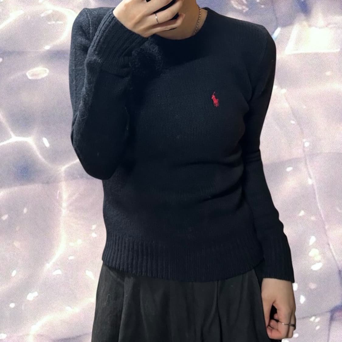 폴로 랄프로렌 메리노울 앙고라 니트 블랙 S  상품이미지2