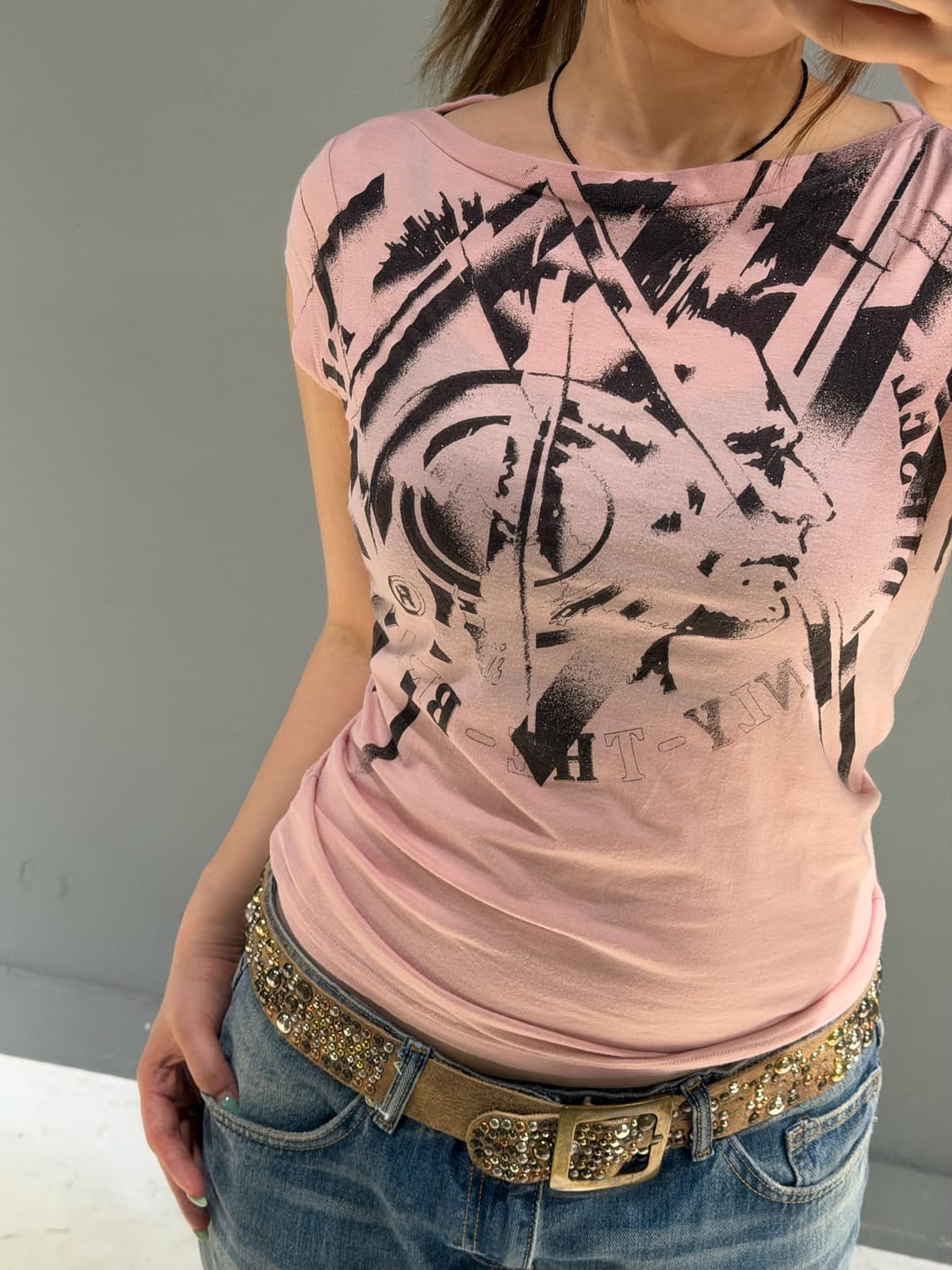 Diesel signature printing detail top 상품이미지3