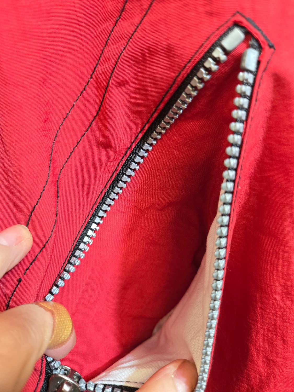 리복 올드스쿨 후드 바람막이 자켓 레드 상품이미지8