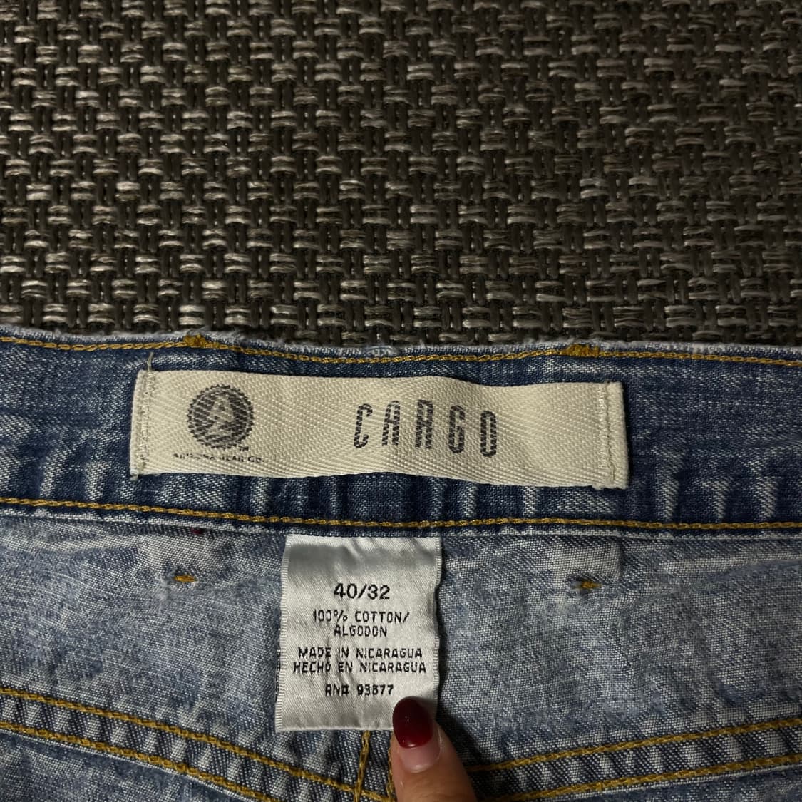 (40) 빈티지 40X32 중청 카고 데님 팬츠 상품이미지3