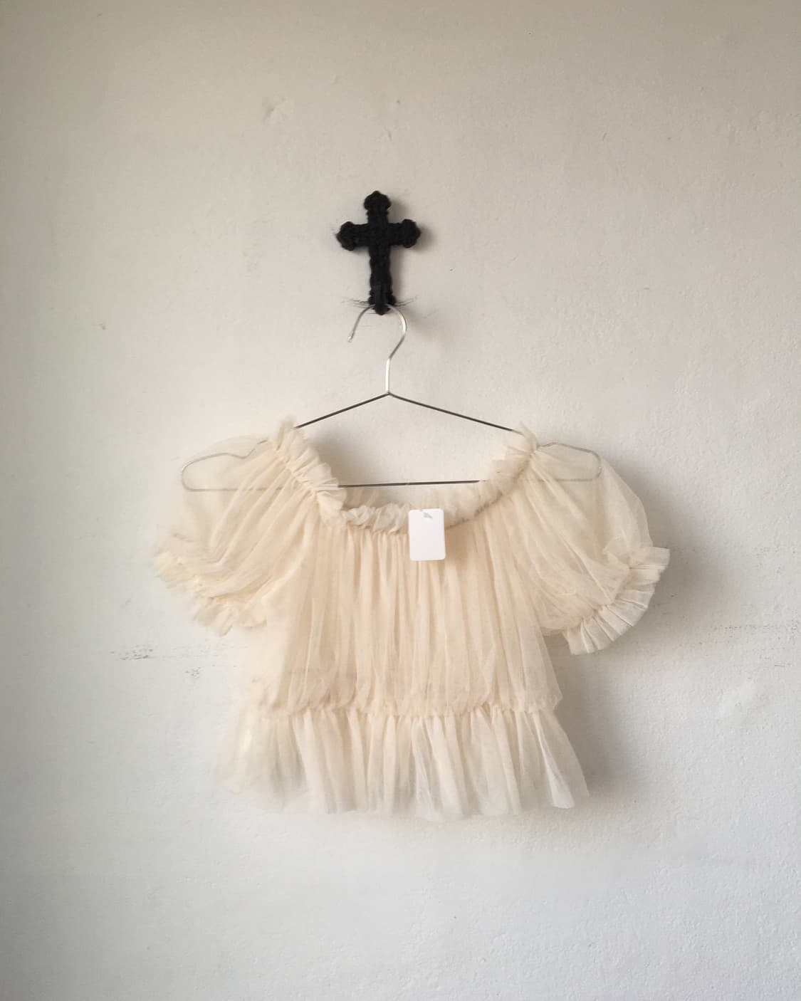 Shirring mesh blouse 상품이미지2