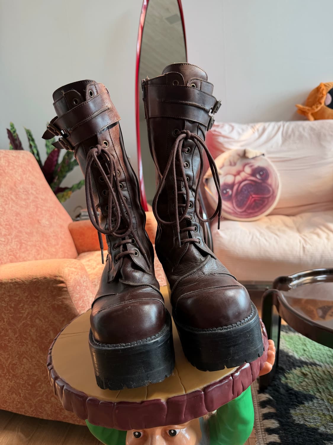 Y2k 통굽 부츠 (스페인 제품, 리얼 레더) 상품이미지2