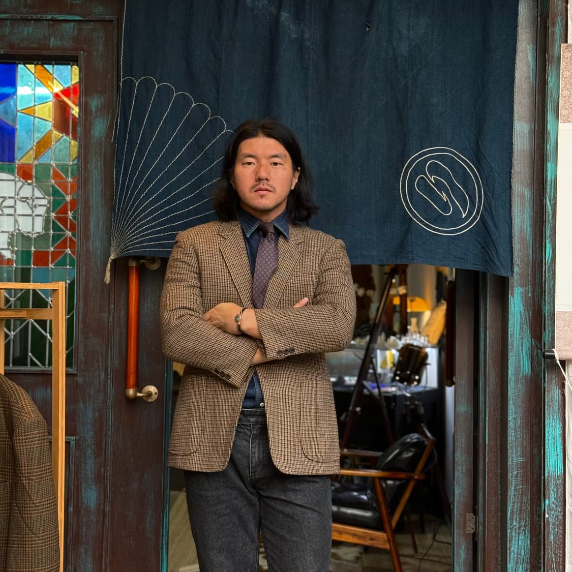 빈티지 트위드 울 자켓 100 상품이미지7