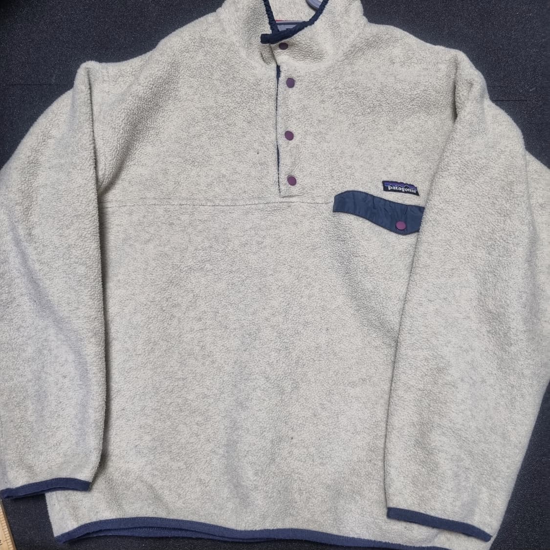 파타고니아 신칠라  오트밀 네이비  L 미국생산 상품이미지1