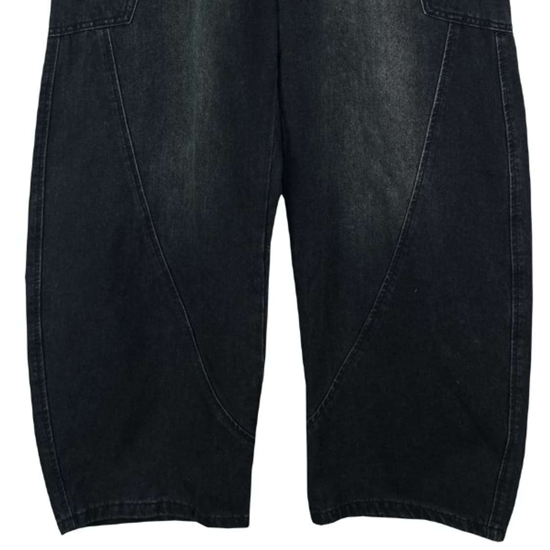 [아이돈워너셀] 흑청 와이드 커브드 블랙 데님 팬츠 M19355 상품이미지5