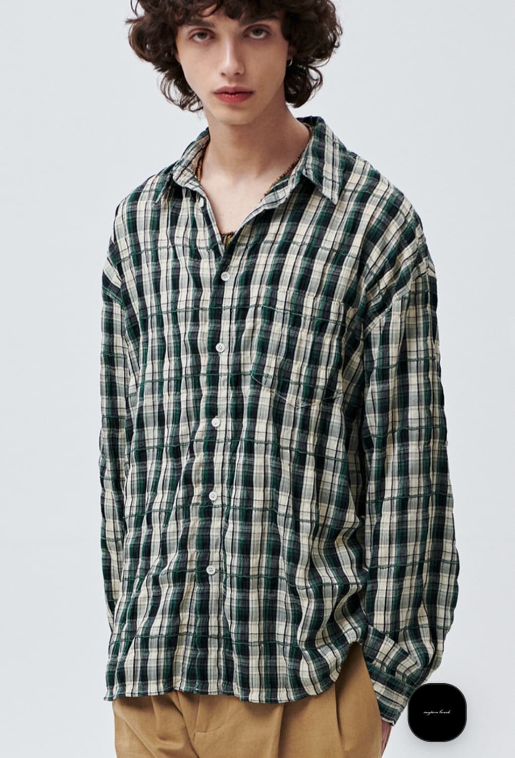 애니타임로릭 셔츠 그린 M 상품이미지3