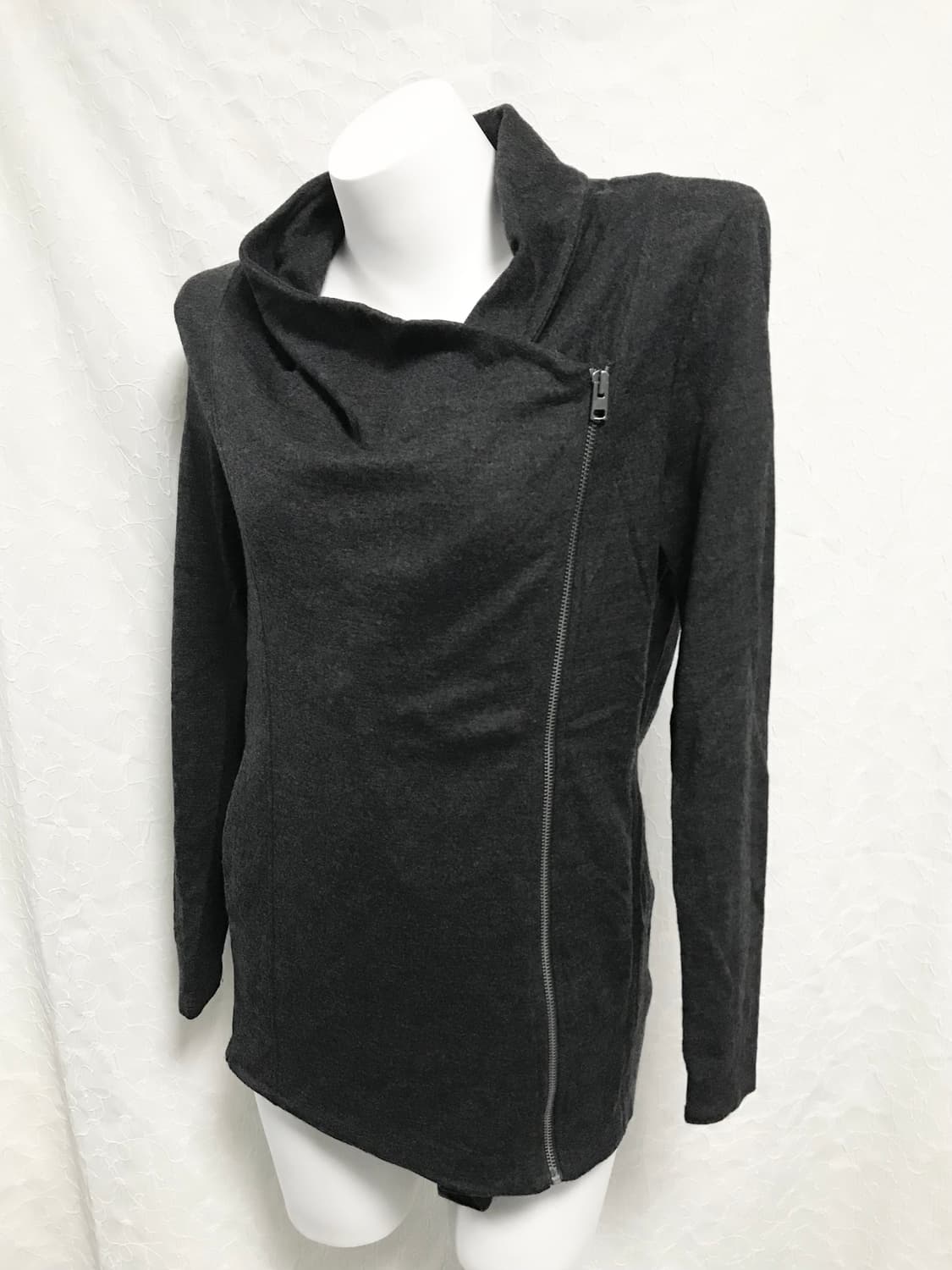 빈티지 헬무트랭깔 사선 지퍼 울 집업 가디건 상품이미지2