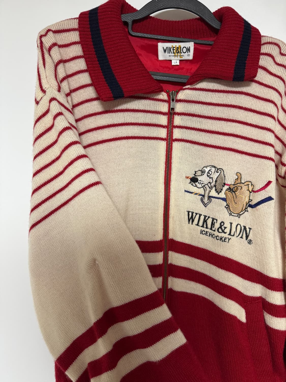 미국감성 Wike&Lon 아이스하키 니트 집업 105 상품이미지5