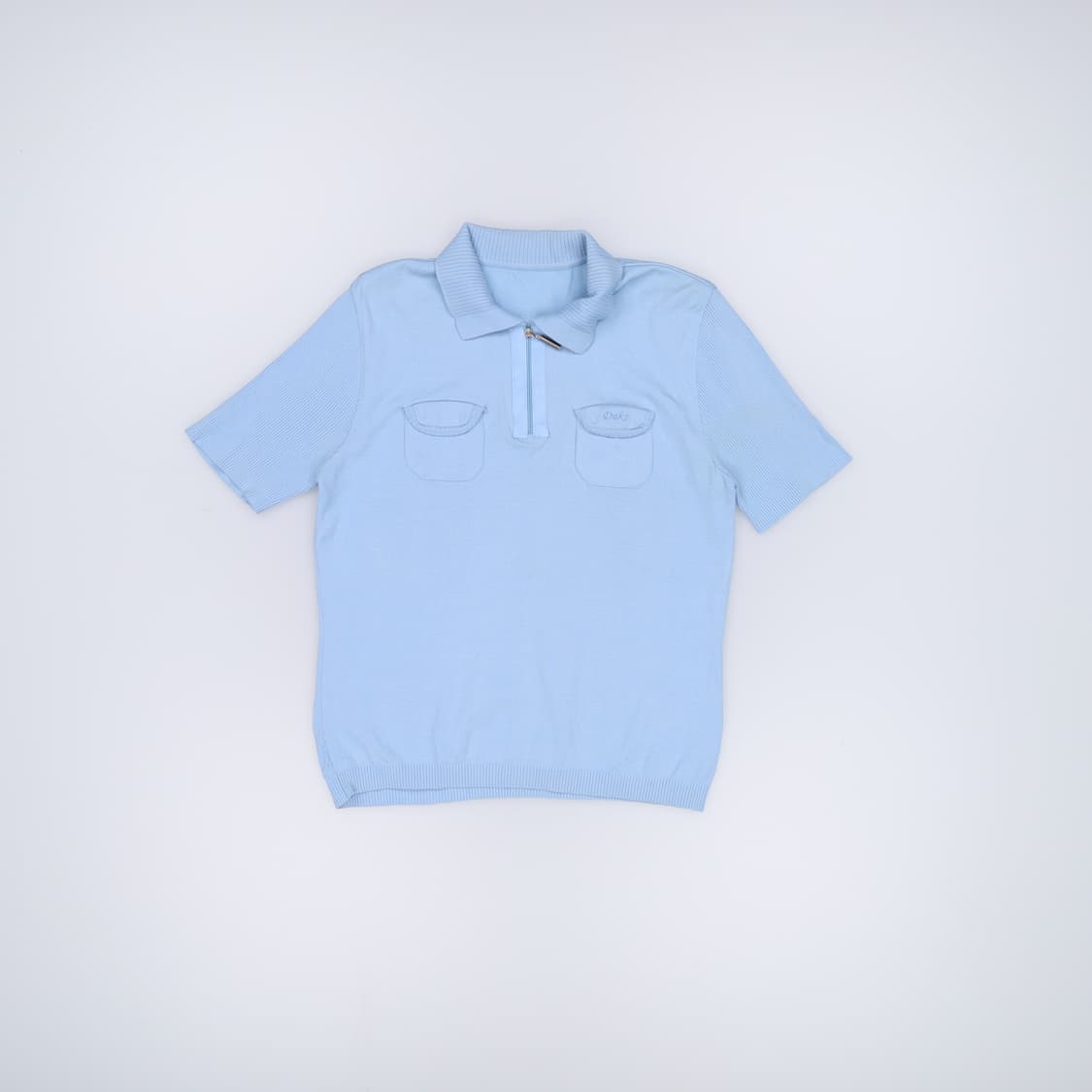 실측확인 포켓 반팔 카라 니트 티셔츠 0227M 상품이미지1