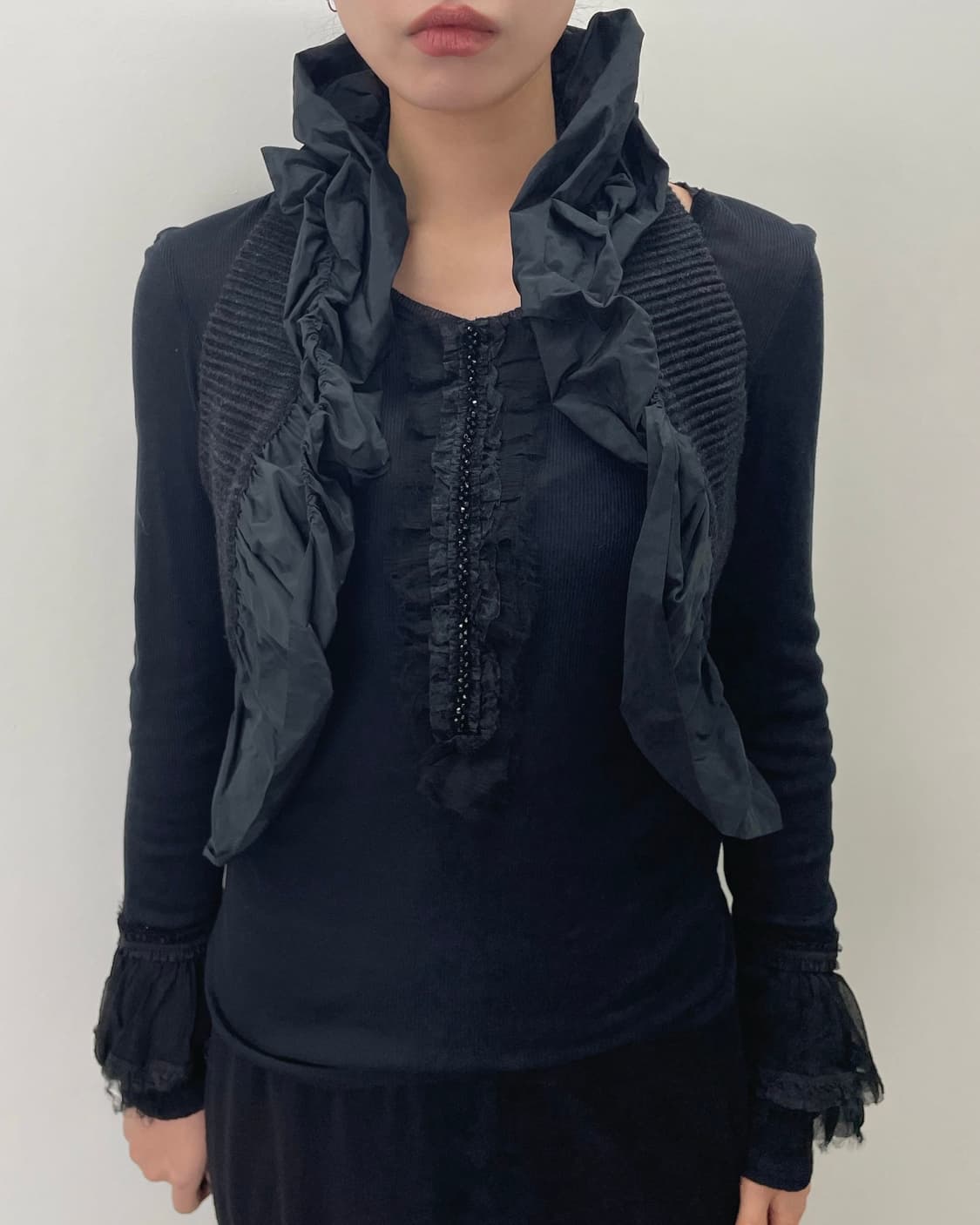 Hiroko Koshino 프릴 볼레로 상품이미지1