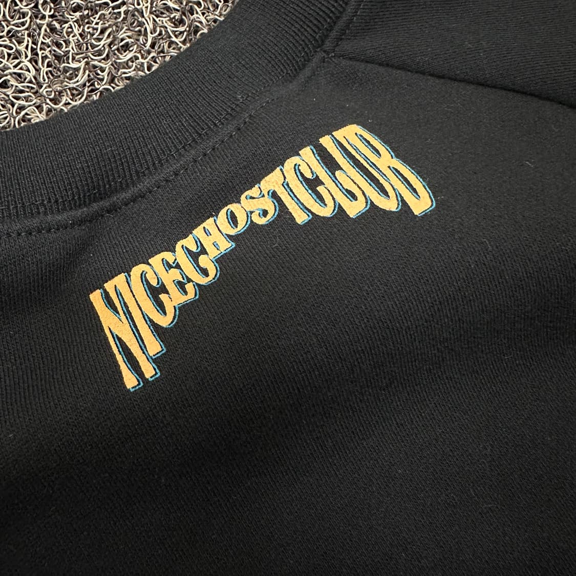 NICEGHOSTCLUB 기모 맨투맨 티셔츠 블랙 M 상품이미지6