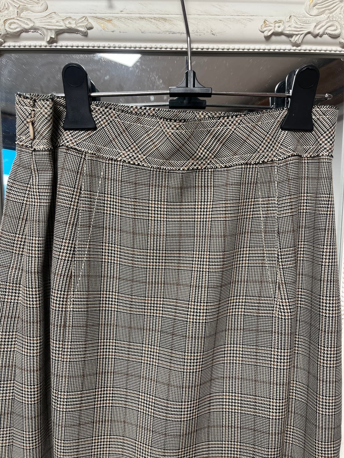 럭키슈에트 체크 머메이드 스커트 36 상품이미지2