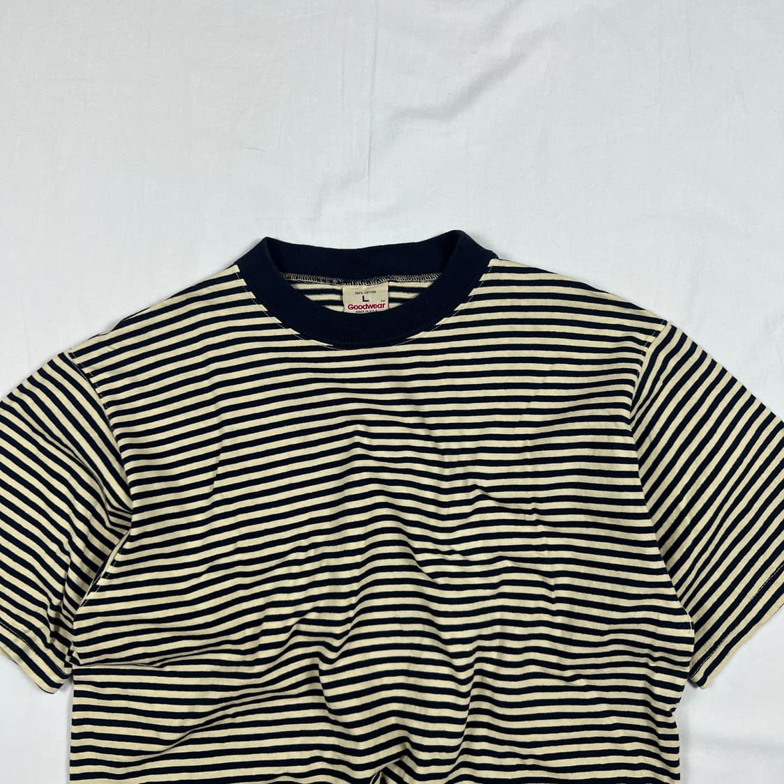 90‘s goodwear 스트라이프 반팔티 상품이미지2