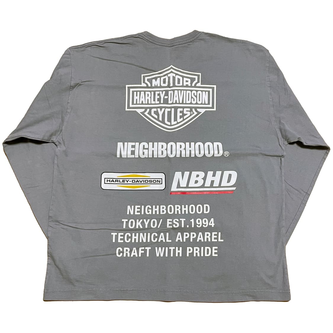 [L] 할리데이비슨 x 네이버후드 스켈레톤 롱슬리브 그레이 상품이미지2